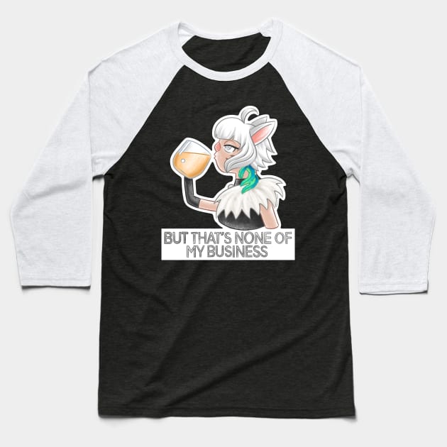 Y'shtola Rhul from FF14 as Kermit the Frog Meme sipping tea - But that's none of my business Baseball T-Shirt by SamInJapan